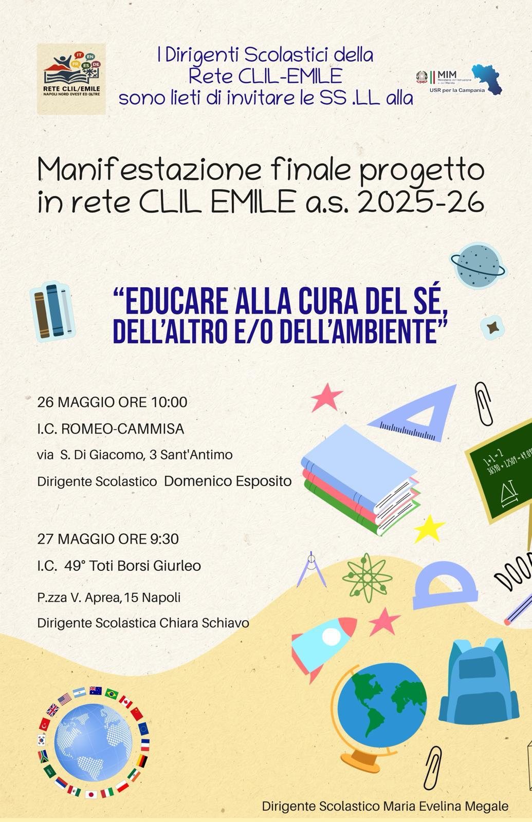 Manifestazione finale progetto in Rete CLIL EMILE a.s.2025-26