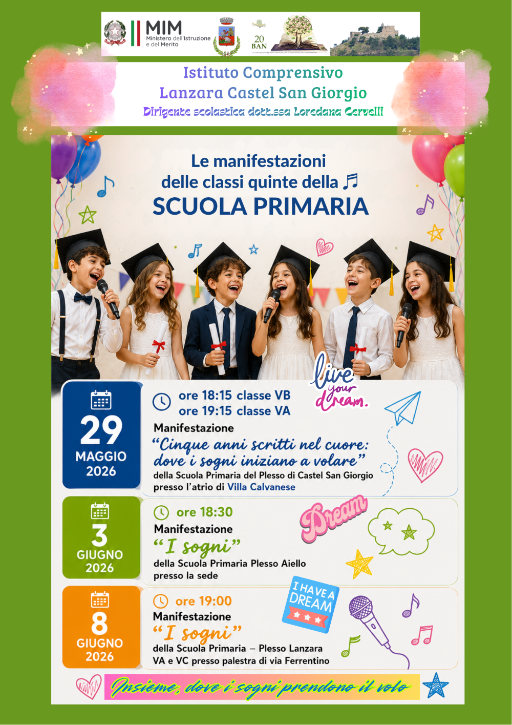 Manifestazioni classi quinte Scuola Primaria